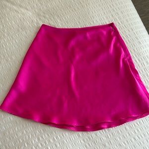 Pink Satin Mini-Skirt 💕